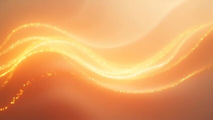 Abstract golden swirls of light and energy