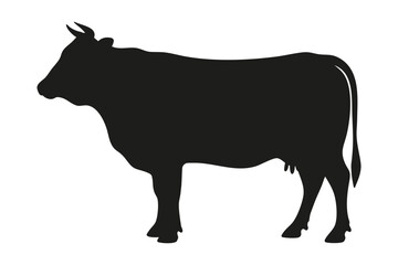 Cow silhouette illustration profile view