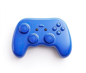 Vibrant blue game controller