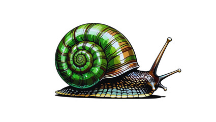 snail on a white background © Habibah