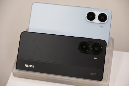 Shanghai,China-August 9th 2025: Xiaomi Redmi Turbo 4 phone in store