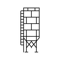 silo cement production line icon vector illustration