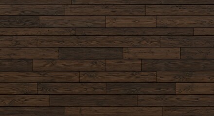 Obraz premium Dark Brown Wood Planks Arranged Horizontally, Elegant Interior Surface