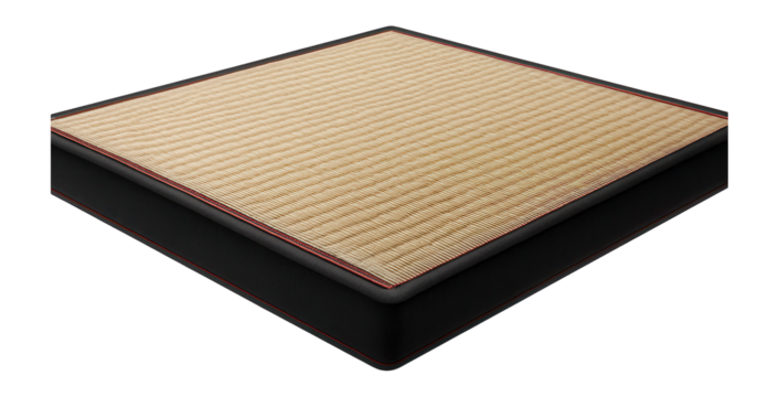 Thick tatami-style martial arts mat with rice straw pattern for dojo training