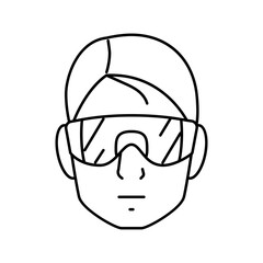 scientific researcher research development line icon vector illustration