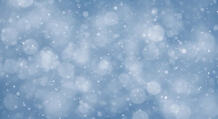 Fototapeta premium Abstract Blue Bokeh Pattern with Soft White Light Circles Background