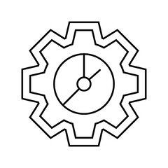 quick setup line icon vector illustration