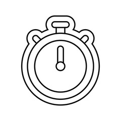 built timer line icon vector illustration