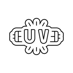 uv sterilized line icon vector illustration