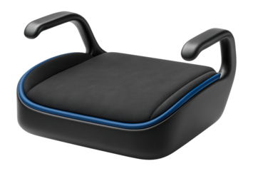 Backless booster seat with armrests for easy car transfers