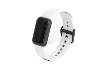 Digital fitness tracker band isolated on transparent background