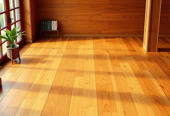 Rich, warm-toned oak parquet flooring with natural grain,  wood pattern, oak parquet