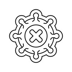 anti bacterial line icon vector illustration