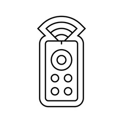 remote control line icon vector illustration