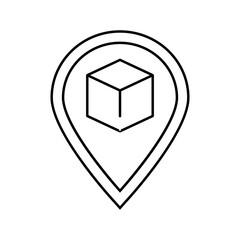 smart tracking line icon vector illustration