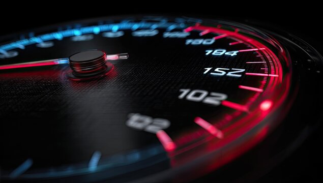 Close-up car speedometer
