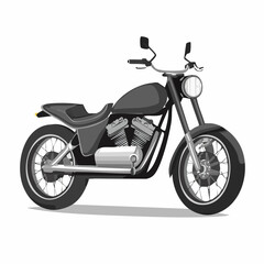 Obraz premium Modification motorcycle image illustration isolated on white background.