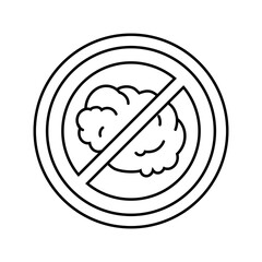 zero emission use line icon vector illustration