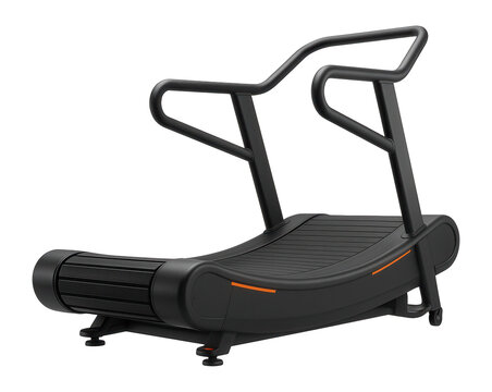 Curved manual treadmill with non-motorized belt for intense cardio workouts - Powered by Adobe