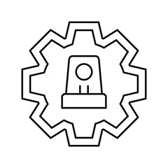 emergency mode feature line icon vector illustration