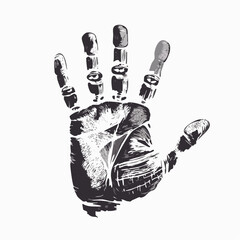 Handprint Vector Image. Hand Vector illustration on a white background