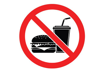No food or drink sign isolated on white background