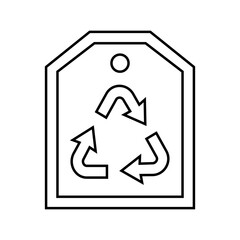 recyclable materials line icon vector illustration