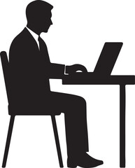 man working on laptop
