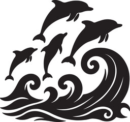 vector illustration of a dolphin