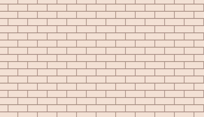 Beige brick wall seamless pattern with simple rectangular tile layout for background design