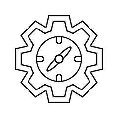 intuitive setup line icon vector illustration