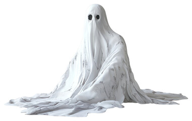 PNG Ghost with a white cloth decoration halloween clothing.