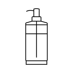 liquid soap dispenser pump line icon vector illustration