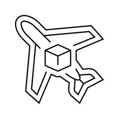 travel friendly line icon vector illustration
