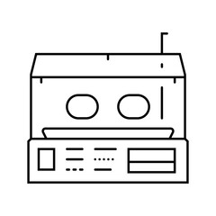 newborn an incubator line icon vector illustration