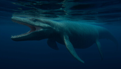 Fototapeta premium scary prehistoric underwater creatures