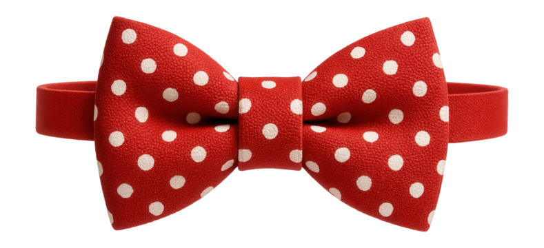 Polka dot bow tie in red and white for playful outfits
