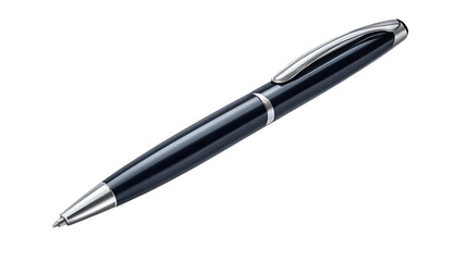 Elegant ballpoint pen, isolated on transparent background