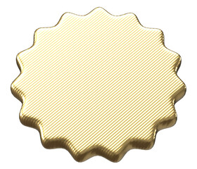 Gold Spiky Circle Badge
