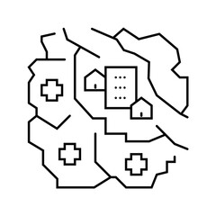 public health campaign growing region line icon vector illustration