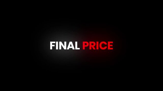 Final Price &ndash; 4K Particles Text Animation for Clearance and Last Chance Sales