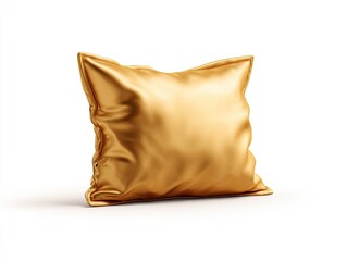 Obraz premium Golden pillow on white background (2)