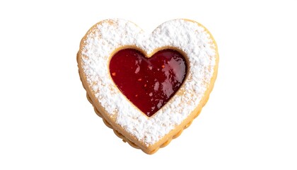 Heart-shaped cookie with jam filling (1)