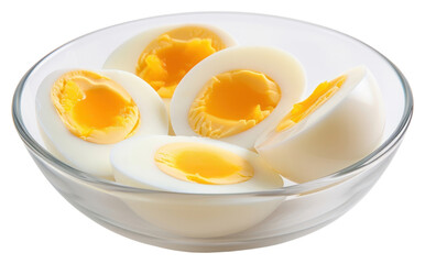 PNG Half boiled eggs food bowl