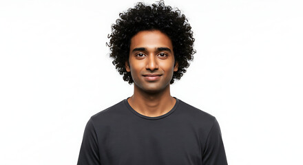 Diverse Person Showing Pride on Pure White Background. Natural Expression, Professional Studio Lighting. Confidence, Achievement, Triumph. Minimalistic Studio Image for Success