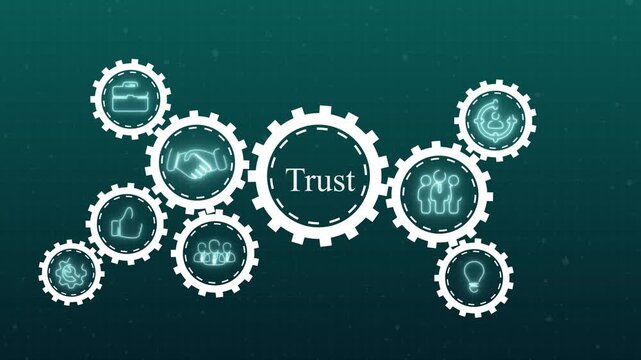 Customer-business relationship, encompassing every touch point and interaction along the customer journey.Trust customer loyalty relationship business concept on virtual screen.