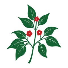 An african nightshade flower tree design