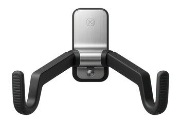 Bicycle wall mount with foldable arms and cushioned hooks for space-saving storage