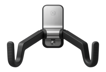 Bicycle wall mount with foldable arms and cushioned hooks for space-saving storage