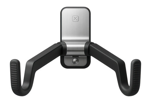 Bicycle wall mount with foldable arms and cushioned hooks for space-saving storage